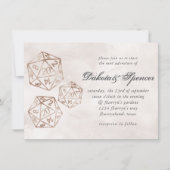 RPG Luxe | Kupfer Rauchtablette Retro Gamer Dice Einladung (Vorderseite)