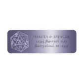 RPG Luxe | Lila Fantasy Tabletop Gameadresse (Vorne)