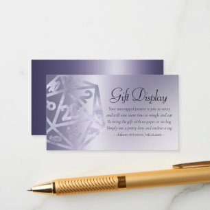 RPG Luxe   Lila Fantasy Tabletop Gamer Event Begleitkarte