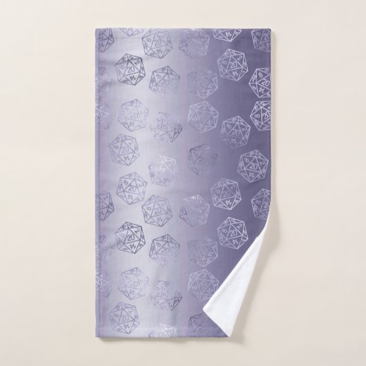 RPG Luxe | Lila Fantasy Tabletop PnP Gamer Dice Badhandtuch Set (Handtuch)