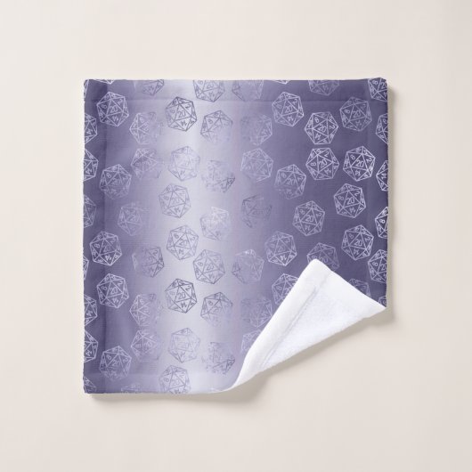 RPG Luxe | Lila Fantasy Tabletop PnP Gamer Dice Badhandtuch Set (Waschlappen)