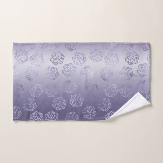 RPG Luxe | Lila Fantasy Tabletop PnP Gamer Dice Badhandtuch Set (Handtuch)