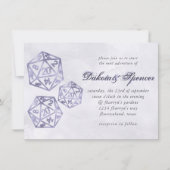 RPG Luxe | Lila Fantasy Tabletop PnP Gamer Dice Einladung (Vorderseite)