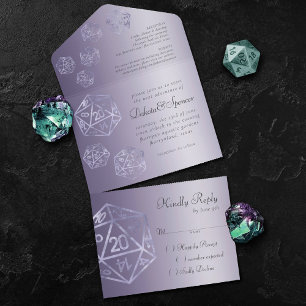 RPG Luxe Lila Fantasy-Tischplatten-PnP-Gamer-Wür All In One Einladung