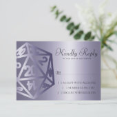 RPG Luxe | Lila Sheen Fantasy Tabletop Gamer RSVP Karte (Stehend Vorderseite)