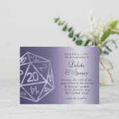 RPG Luxe | Lila Sheen Tabletop Role Player Dice Einladung (Stehend Vorderseite)