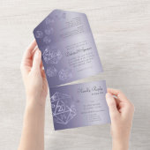 RPG Luxe | Lila Sheen Tabletop Role Player Meeting All In One Einladung (Abreißen)