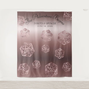 RPG Luxe Mauve Fantasy Tabletop Dice Foto Stand Wandteppich