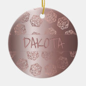 RPG Luxe | Mauve Fantasy Tabletop Gamer Custom Keramik Ornament (Vorne)