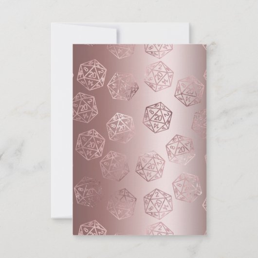 RPG Luxe | Mauve Fantasy Tabletop Gamer Entree RSVP Karte (Rückseite)