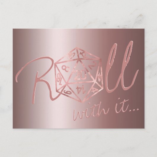 RPG Luxe | Mauve Fantasy Tabletop Gamer Reschedul Postkarte (Vorderseite)