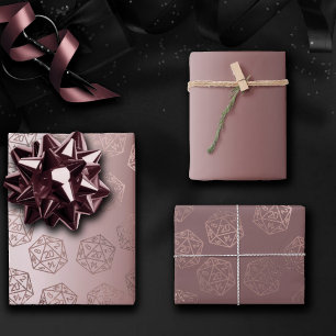 RPG Luxe Mauve Schimmer Fantasy Tabletop Gamer W Geschenkpapier Set