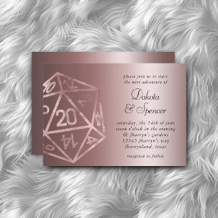 RPG Luxe Mauve Schimmer Fantasy-Tischspieler-Wür Einladung