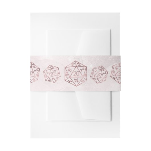 RPG Luxe | Mauve Sheen Fantasy Tabletop Gamer Dice Einladungsbanderole (Vorderseite Beispiel)