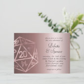 RPG Luxe | Mauve Sheen Tabletop Role Player Dice Einladung (Stehend Vorderseite)