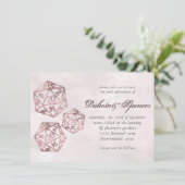 RPG Luxe | Mauve Smoke Fantasy Tabletop Gamer Dice Einladung (Stehend Vorderseite)