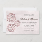 RPG Luxe | Mauve Smoke Fantasy Tabletop Gamer Dice Einladung (Vorderseite)