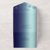 RPG Luxe | Navy Fantasy Tabletop Gamer Dice Entree All In One Einladung (Außenbereich)