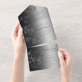 RPG Luxe | Onyx Fantasy Tabletop Gamer Dice Entree All In One Einladung (Abreißen)