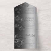 RPG Luxe | Onyx Fantasy Tabletop Gamer Dice Entree All In One Einladung (Innen Boden)