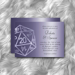 RPG Luxe   Purple Sheen Tischrollenspiel-Würfel Einladung
