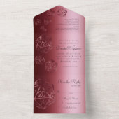 RPG Luxe | Red Sheen Fantasy Tabletop Gamer Dice All In One Einladung (Innen Boden)