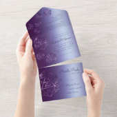 RPG Luxe | Violet Sheen Fantasy Tabletop Gamer All In One Einladung (Abreißen)