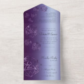 RPG Luxe | Violet Sheen Fantasy Tabletop Gamer All In One Einladung (Innen Boden)