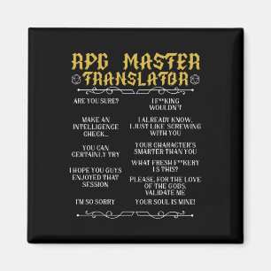 Rpg Master Übersetzer D20 Tabletop Spiele Lustiger Magnet