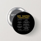 Rpg Master Übersetzer D20 Tabletop Spiele Lustiges Button (Vorne & Hinten)