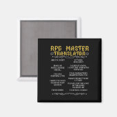 Rpg Master Übersetzer D20 Tabletop Spiele Lustiges Magnet (Vorderseite/Rückseite)