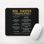Rpg Master Übersetzer D20 Tabletop Spiele Lustiges Mousepad (Mit Mouse)