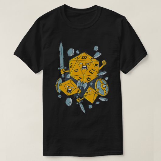 RPG Pen & Paper RPG Würfel T-Shirt (Design vorne)
