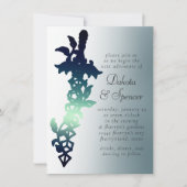 RPG-Schwert | Aquamarin Fantasy Tabletop PnP Gamer Einladung (Vorderseite)