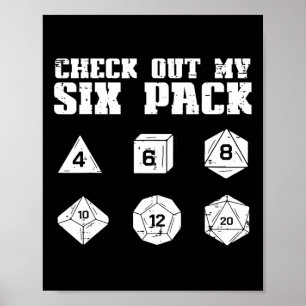 Rpg Sieh Dir Mein 6 Pack Lustiger Gamer Männer Jun Poster