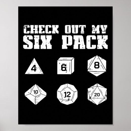 Rpg Sieh Dir Mein 6 Pack Lustiger Gamer Männer Jun Poster (Vorne)