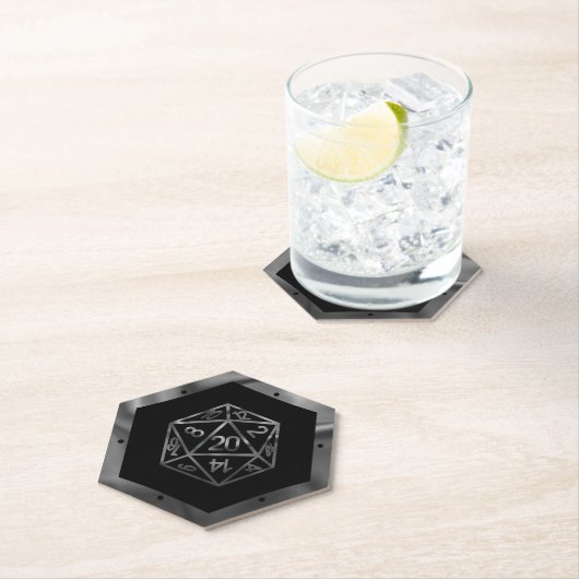 RPG Silver Dice | Fantasy PnP Tabletop Roleplayer Untersetzer (Vor Ort)