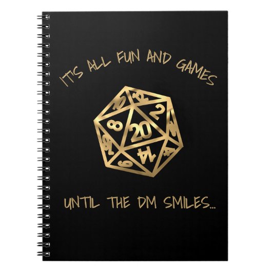 RPG-Spaß | Gold Spaß und Spiele bis DM lächelt Notizblock (Vorderseite)