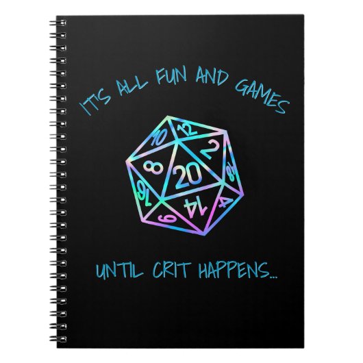 RPG-Spaß | Holo Spaß und Spiele bis Crit passiert Notizblock (Vorderseite)