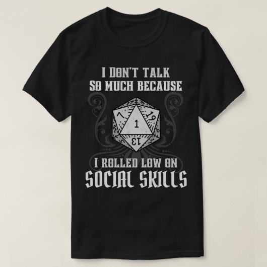 RPG-Spaß-Sozialkompetenz T-Shirt (Design vorne)