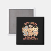 Rpg-Spieler Adhdandd Rollen Für Konzentration Geek Magnet (Vorderseite/Rückseite)