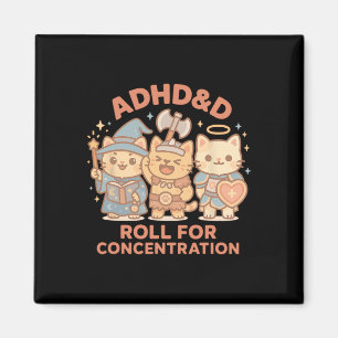 Rpg-Spieler Adhdandd Rollen Für Konzentration Geek Magnet