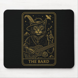 Rpg-Spieler Der Rd D20 Würfel Nerdy Geek Katze Män Mousepad