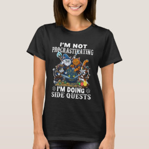 RPG-Spieler Katzen Nebenquest Lustiger Nerd ADHS K T-Shirt