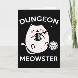 RPG-Spieler-Katzen-Nebenquestorium lustiger Nerd D Karte