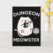 RPG-Spieler-Katzen-Nebenquestorium lustiger Nerd D Karte (Gelbe Blume)