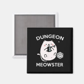 RPG-Spieler-Katzen-Nebenquestorium-Lustiger-Nerd-D Magnet (Vorderseite/Rückseite)