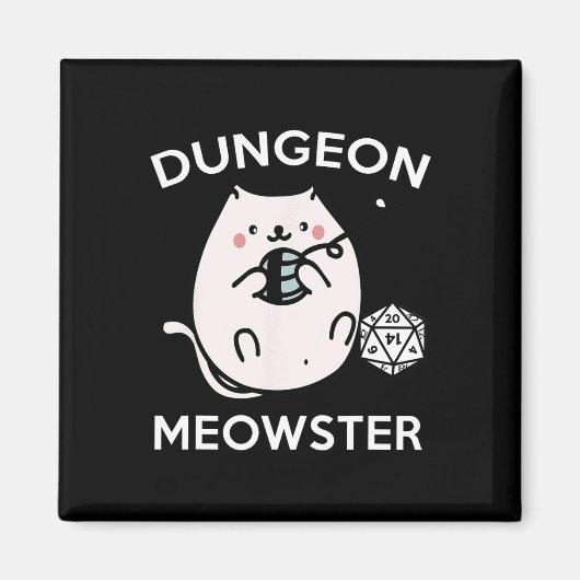 RPG-Spieler-Katzen-Nebenquestorium-Lustiger-Nerd-D Magnet (Vorne)