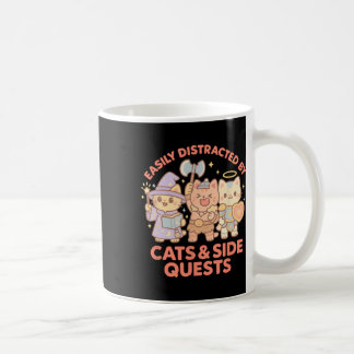 Rpg-Spieler nerdige Katzen Nebenquest abgelenkt Ti Kaffeetasse