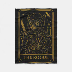 Rpg-Spieler Schurke D20-Würfel Nerdy-Geek-Katze Mä Fleecedecke